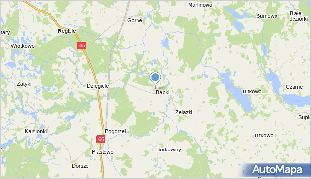 mapa Babki, Babki gmina Gołdap na mapie Targeo