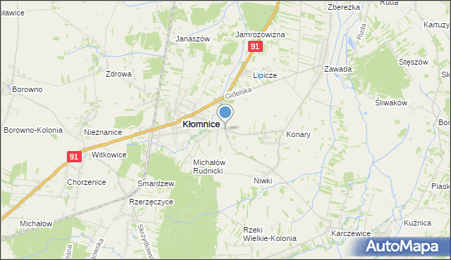 mapa Bartkowice, Bartkowice na mapie Targeo