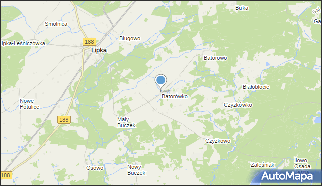 mapa Batorówko, Batorówko na mapie Targeo