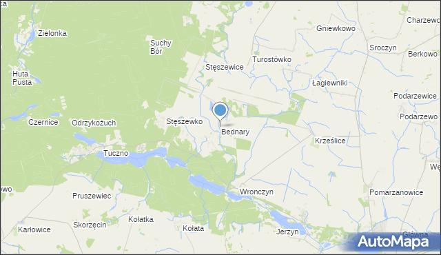 mapa Bednary, Bednary gmina Pobiedziska na mapie Targeo