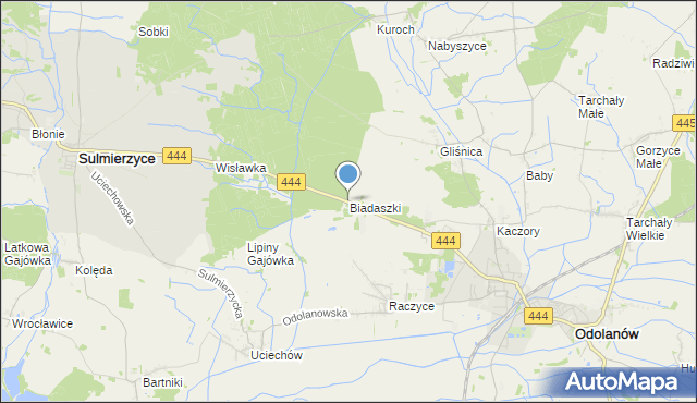 mapa Biadaszki, Biadaszki gmina Odolanów na mapie Targeo