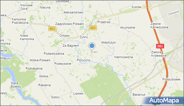 mapa Białe, Białe gmina Suwałki na mapie Targeo