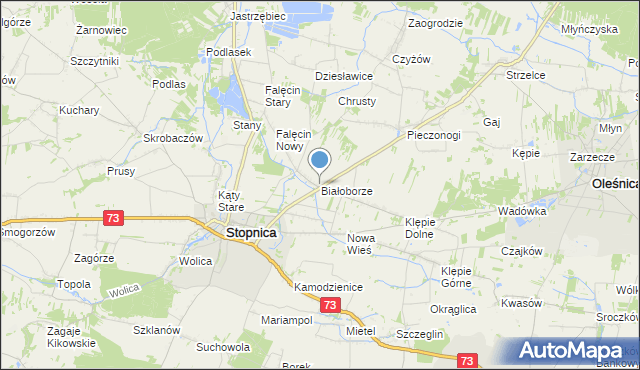 mapa Białoborze, Białoborze na mapie Targeo