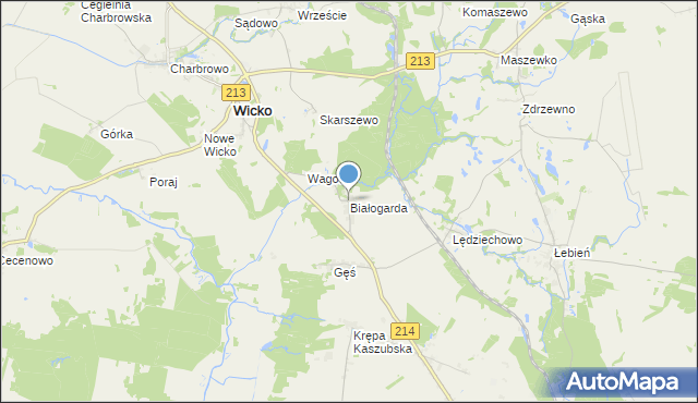 mapa Białogarda, Białogarda na mapie Targeo