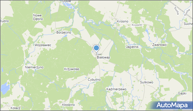 mapa Białowąs, Białowąs na mapie Targeo