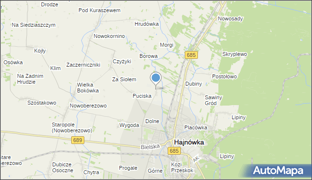 mapa Bielszczyzna, Bielszczyzna na mapie Targeo