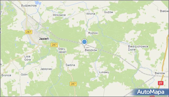 mapa Bieszków, Bieszków na mapie Targeo