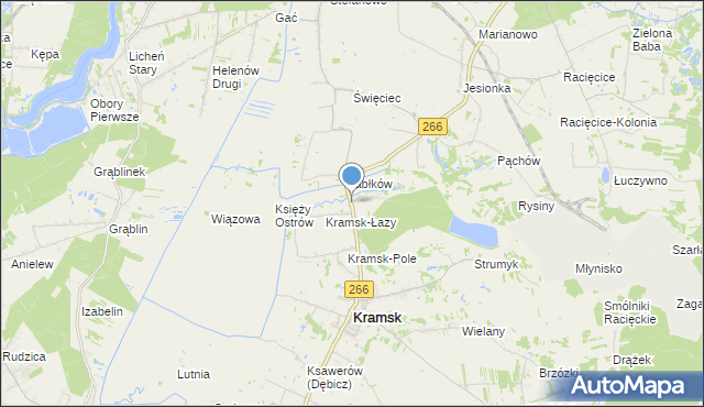 mapa Bilczew, Bilczew gmina Kramsk na mapie Targeo