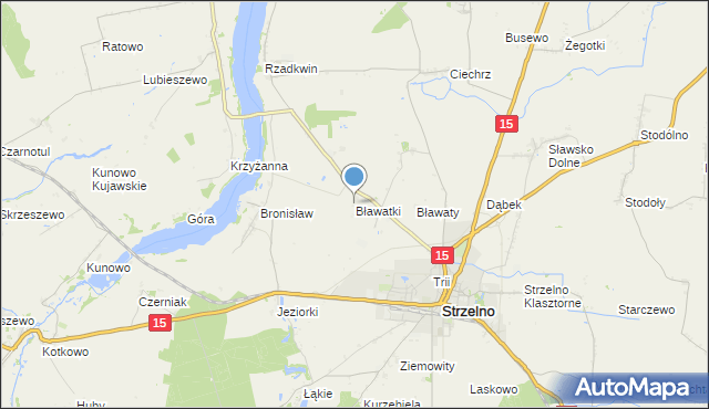 mapa Bławatki, Bławatki na mapie Targeo