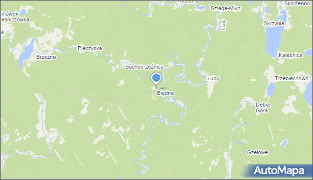mapa Błędno, Błędno gmina Osiek na mapie Targeo