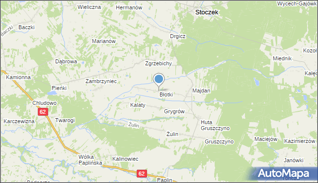 mapa Błotki, Błotki na mapie Targeo