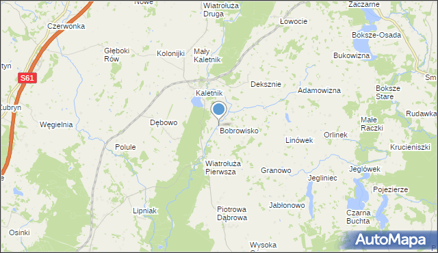 mapa Bobrowisko, Bobrowisko gmina Suwałki na mapie Targeo