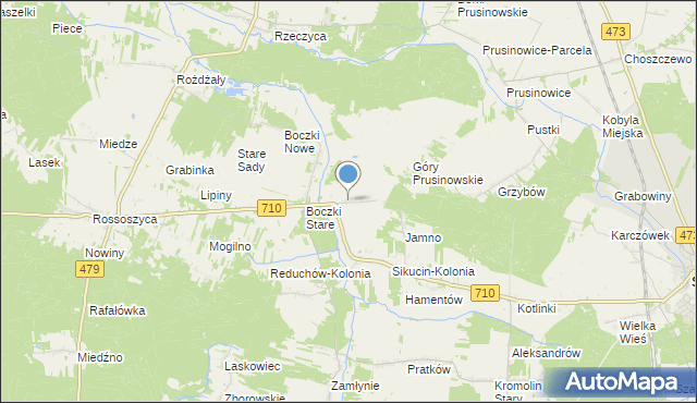 mapa Boczki-Parcela, Boczki-Parcela na mapie Targeo