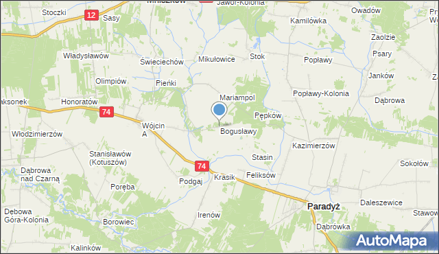 mapa Bogusławy, Bogusławy na mapie Targeo