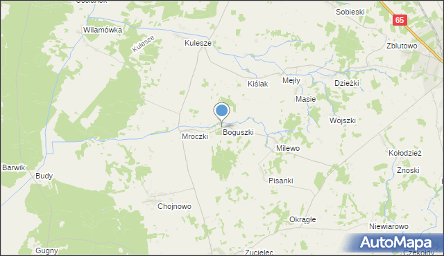 mapa Boguszki, Boguszki gmina Trzcianne na mapie Targeo