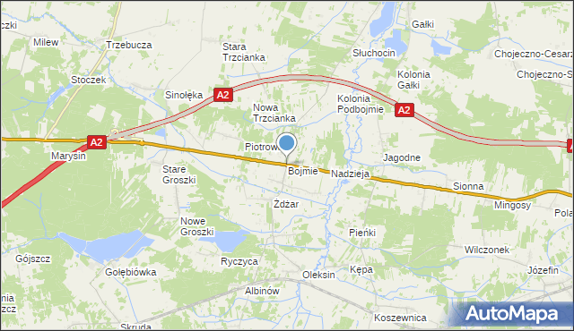 mapa Bojmie, Bojmie na mapie Targeo