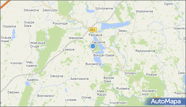 mapa Boksze-Osada, Boksze-Osada na mapie Targeo