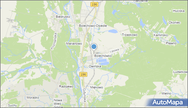 mapa Bolechówko, Bolechówko na mapie Targeo