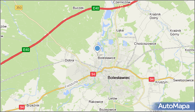 mapa Bolesławice, Bolesławice gmina Bolesławiec na mapie Targeo