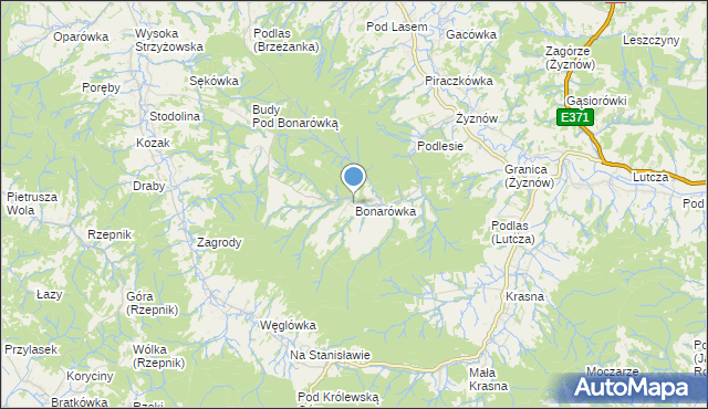 mapa Bonarówka, Bonarówka na mapie Targeo