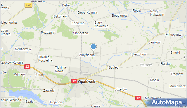 mapa Borów, Borów gmina Opatówek na mapie Targeo