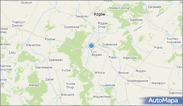 mapa Bożatki, Bożatki na mapie Targeo