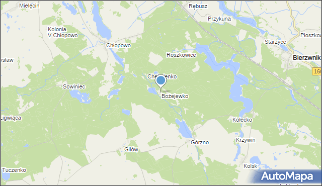 mapa Bożejewko, Bożejewko na mapie Targeo