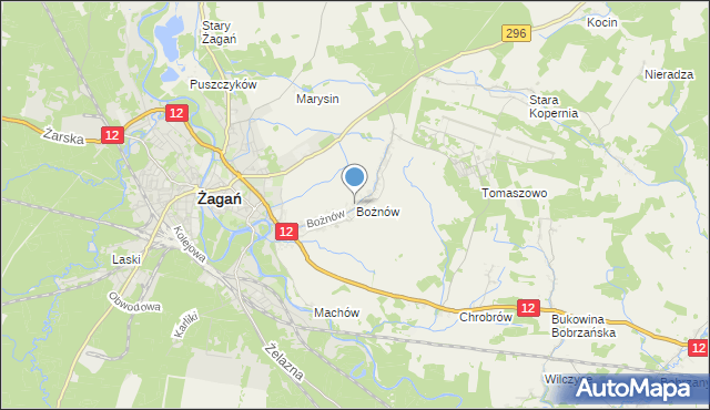 mapa Bożnów, Bożnów na mapie Targeo