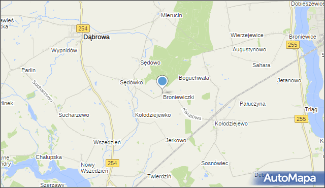 mapa Broniewiczki, Broniewiczki na mapie Targeo