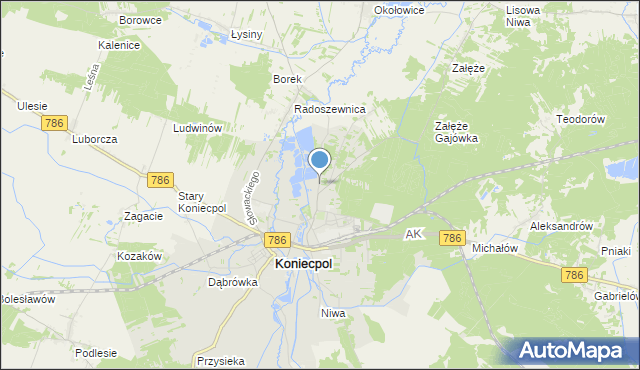 mapa Browar, Browar na mapie Targeo