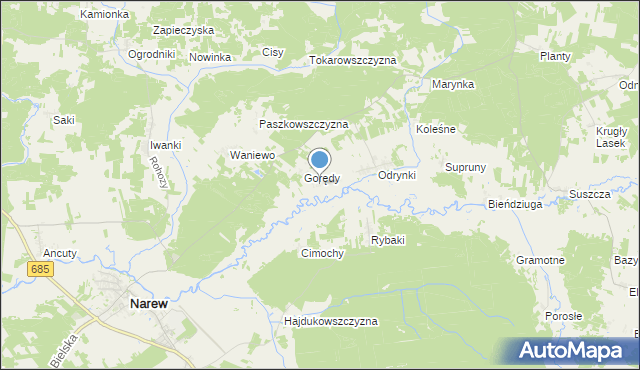 mapa Bruszkowszczyzna, Bruszkowszczyzna na mapie Targeo