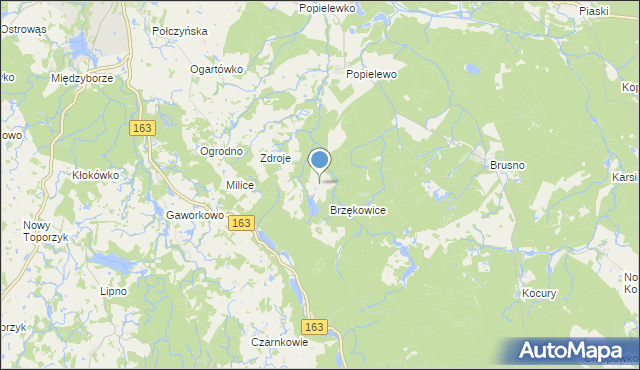 mapa Brzękowice, Brzękowice na mapie Targeo