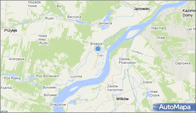 mapa Brześce-Kolonia, Brześce-Kolonia na mapie Targeo