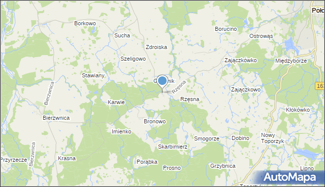 mapa Brzozowica, Brzozowica gmina Połczyn-Zdrój na mapie Targeo