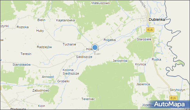 mapa Brzozowiec, Brzozowiec gmina Dubienka na mapie Targeo