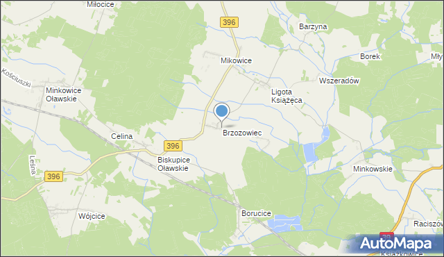 mapa Brzozowiec, Brzozowiec gmina Namysłów na mapie Targeo