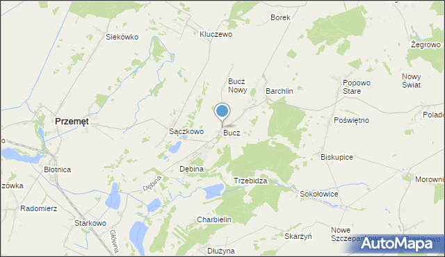 mapa Bucz, Bucz na mapie Targeo