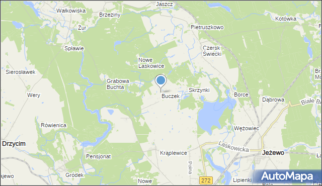 mapa Buczek, Buczek gmina Jeżewo na mapie Targeo