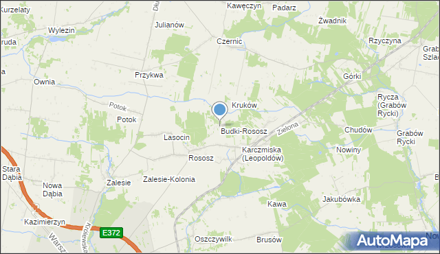 mapa Budki-Rososz, Budki-Rososz na mapie Targeo