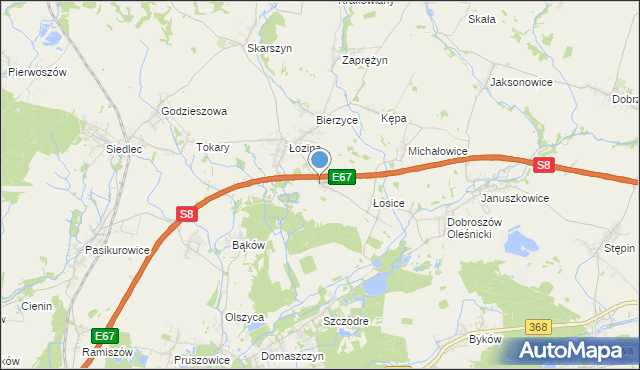 mapa Budziwojowice, Budziwojowice na mapie Targeo