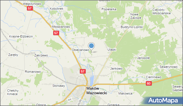 mapa Budzyno-Bolki, Budzyno-Bolki na mapie Targeo