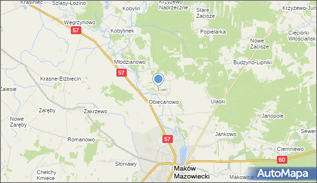 mapa Budzyno, Budzyno na mapie Targeo
