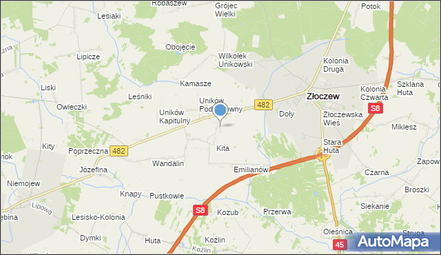 mapa Bujnów-Kolonia, Bujnów-Kolonia na mapie Targeo