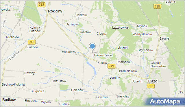 mapa Buków-Parcel, Buków-Parcel na mapie Targeo