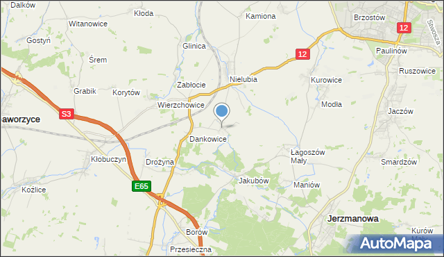 mapa Bukwica, Bukwica gmina Żukowice na mapie Targeo