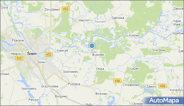 mapa Bystrzek, Bystrzek na mapie Targeo