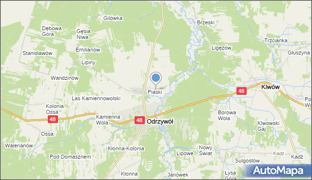 mapa Ceteń, Ceteń na mapie Targeo