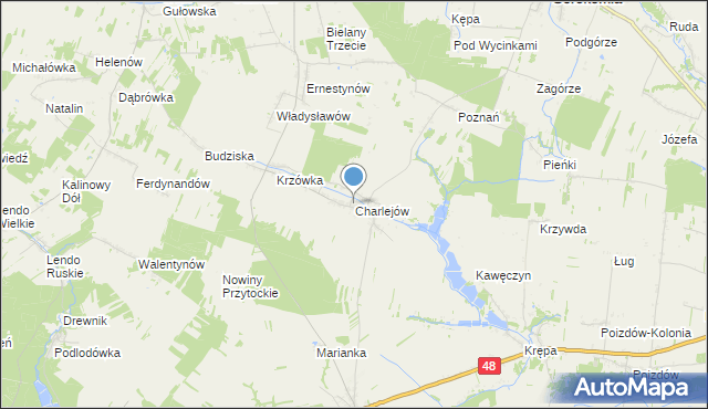 mapa Charlejów, Charlejów na mapie Targeo