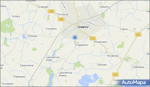 mapa Chawłodno, Chawłodno na mapie Targeo