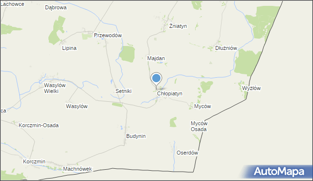 mapa Chłopiatyn, Chłopiatyn na mapie Targeo